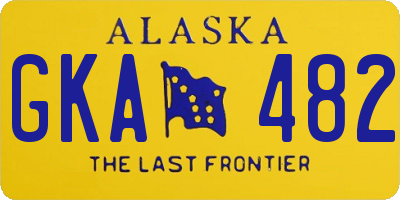 AK license plate GKA482