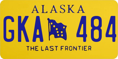 AK license plate GKA484