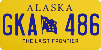 AK license plate GKA486