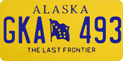 AK license plate GKA493
