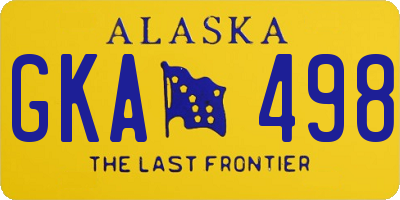 AK license plate GKA498