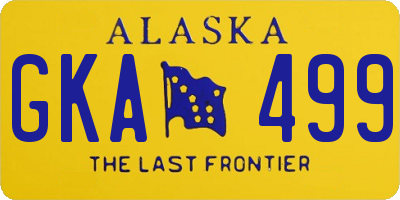 AK license plate GKA499