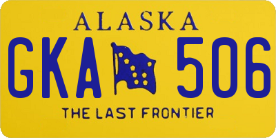 AK license plate GKA506