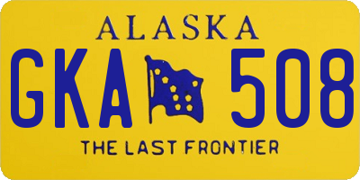 AK license plate GKA508