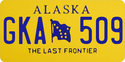 AK license plate GKA509