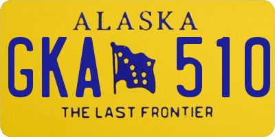 AK license plate GKA510