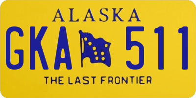 AK license plate GKA511
