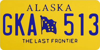 AK license plate GKA513