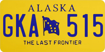 AK license plate GKA515