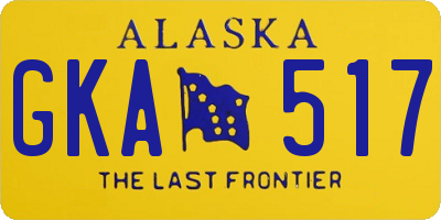 AK license plate GKA517