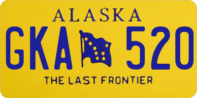 AK license plate GKA520