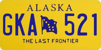 AK license plate GKA521