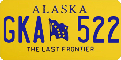 AK license plate GKA522