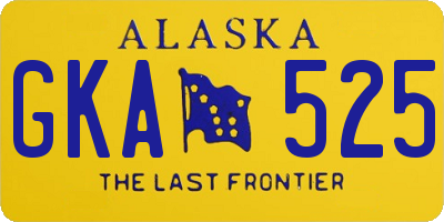 AK license plate GKA525