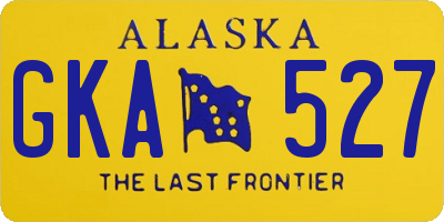 AK license plate GKA527