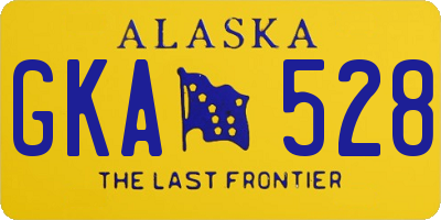 AK license plate GKA528