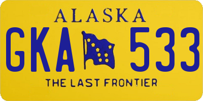 AK license plate GKA533