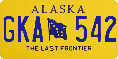 AK license plate GKA542