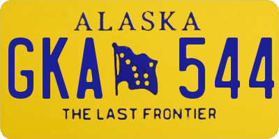 AK license plate GKA544