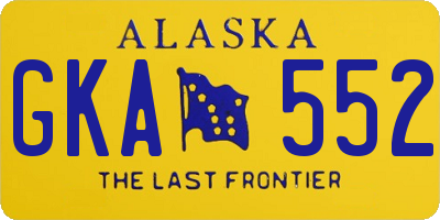 AK license plate GKA552