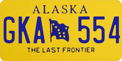 AK license plate GKA554