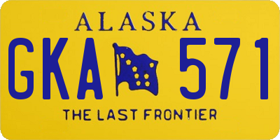AK license plate GKA571