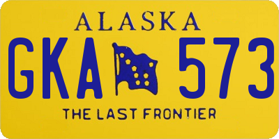 AK license plate GKA573