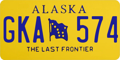 AK license plate GKA574