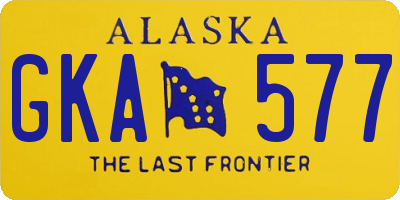 AK license plate GKA577