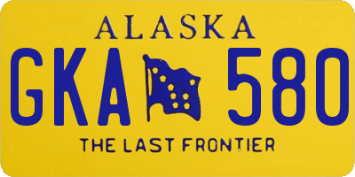 AK license plate GKA580