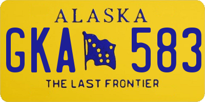 AK license plate GKA583