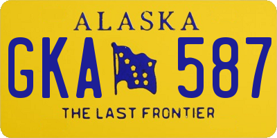 AK license plate GKA587