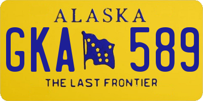 AK license plate GKA589