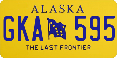 AK license plate GKA595