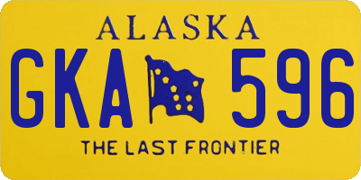 AK license plate GKA596