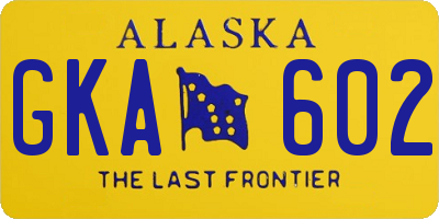 AK license plate GKA602