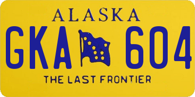 AK license plate GKA604
