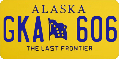 AK license plate GKA606