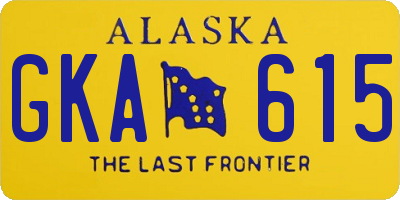 AK license plate GKA615
