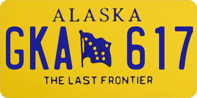 AK license plate GKA617
