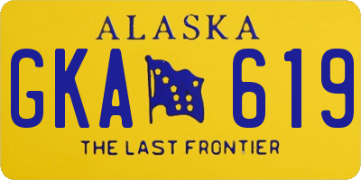 AK license plate GKA619