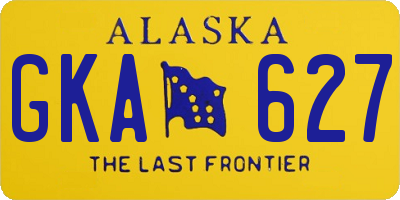 AK license plate GKA627