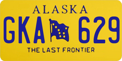 AK license plate GKA629