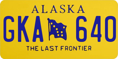 AK license plate GKA640