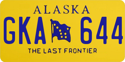 AK license plate GKA644