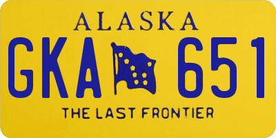 AK license plate GKA651