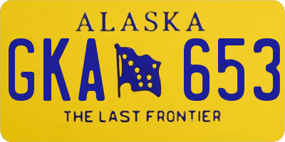AK license plate GKA653