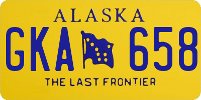 AK license plate GKA658