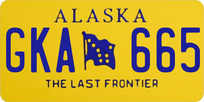 AK license plate GKA665