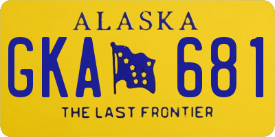 AK license plate GKA681